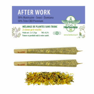 Cône pré-roulé | Mélange de plantes & fleurs CBD “AFTER WORK” - x2 Cône pré-roulé | Mélange de plantes & fleurs CBD “AFTER WORK” - x2