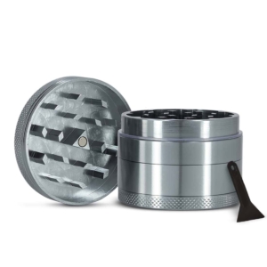 Grinder gris | argent en alu pour herbes, plantes sèches et CBD Grinder gris | argent en alu pour herbes, plantes sèches et CBD