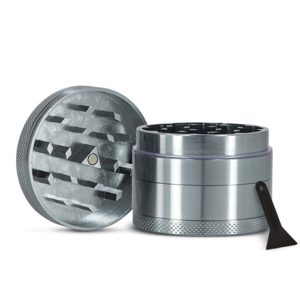Grinder gris | argent en alu pour herbes, plantes sèches et CBD Grinder gris | argent en alu pour herbes, plantes sèches et CBD