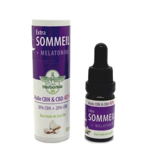Huile Extra SOMMEIL 40% | 20% CBD & 20% CBN + Mélatonine Huile Extra SOMMEIL 40% | 20% CBD & 20% CBN + Mélatonine