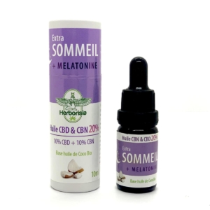 Huile 20% CBD & CBN - Extra Sommeil - Base coco (MCT) bio + Mélatonine Huile 20% CBD & CBN - Extra Sommeil - Base coco (MCT) bio + Mélatonine