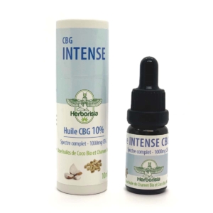 Huile CBG 10% - Spectre Complet - Base coco (MCT) & chanvre BIO Huile CBG 10% - Spectre Complet - Base coco (MCT) & chanvre BIO
