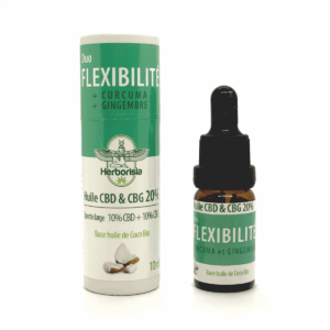 Huile 20% CBD & CBG "Flexibilité" - Curcuma & Gingembre Huile 20% CBD & CBG "Flexibilité" - Curcuma & Gingembre