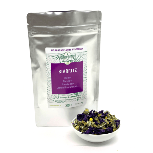 Substitut de tabac | Mélange de plantes à vaporiser 100% naturelles sans CBD “BIARRITZ” Substitut de tabac | Mélange de plantes à vaporiser 100% naturelles sans CBD “BIARRITZ”