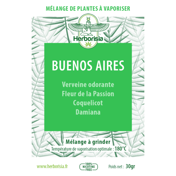 Substitut de tabac | Mélange de plantes à vaporiser 100% naturelles - “BUENOS AIRES” Substitut de tabac | Mélange de plantes à vaporiser 100% naturelles - “BUENOS AIRES”
