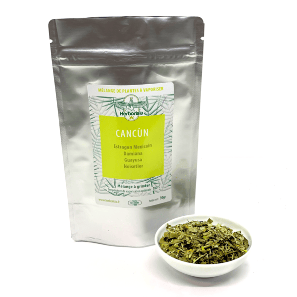 Substitut de tabac | Mélange de plantes à vaporiser 100% naturelles sans CBD “CANCUN” Substitut de tabac | Mélange de plantes à vaporiser 100% naturelles sans CBD “CANCUN”