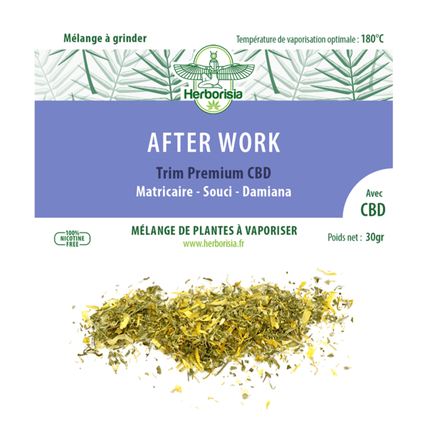 Substitut de tabac | Mélange 100% naturel de plantes à vaporiser et CBD - “After Work” Substitut de tabac | Mélange 100% naturel de plantes à vaporiser et CBD - “After Work”