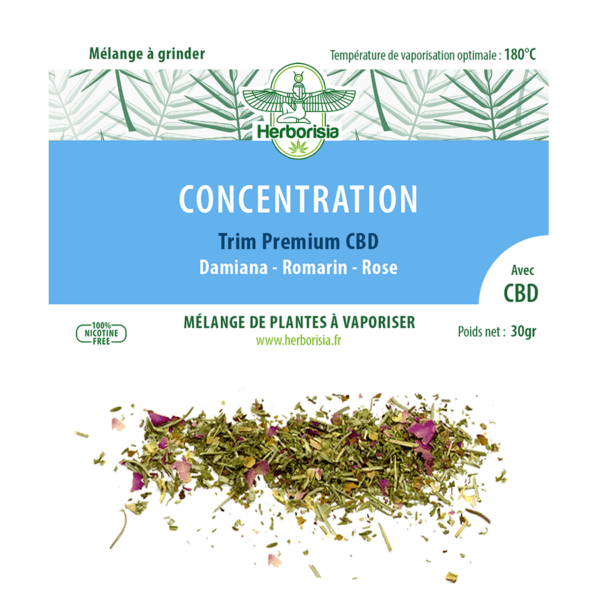 Substitut de tabac | Mélange 100% naturel de plantes à vaporiser & CBD - “Concentration” Substitut de tabac | Mélange 100% naturel de plantes à vaporiser & CBD - “Concentration”