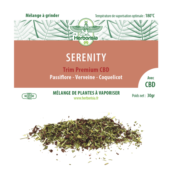 Substitut de tabac | Mélange 100% naturel de plantes à vaporiser et CBD - "Serenity" “Anti-Stress” Substitut de tabac | Mélange 100% naturel de plantes à vaporiser et CBD - "Serenity" “Anti-Stress”