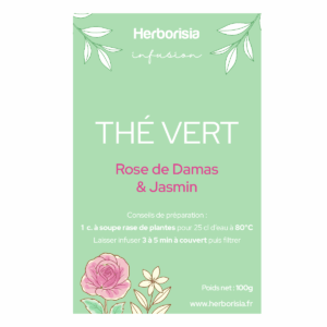 THE VERT - Rose et Jasmin -1200x1200px Thé vert BIO - Jasmin & Rose de Damas