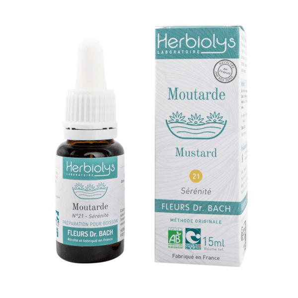 Fleur de Bach N°21 - Moutarde (Mustard) BIO - 15ml Fleur de Bach N°21 - Moutarde (Mustard) BIO - 15ml