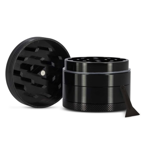 Grinder noir en alu pour herbes, plantes sèches et CBD Grinder noir en alu pour herbes, plantes sèches et CBD