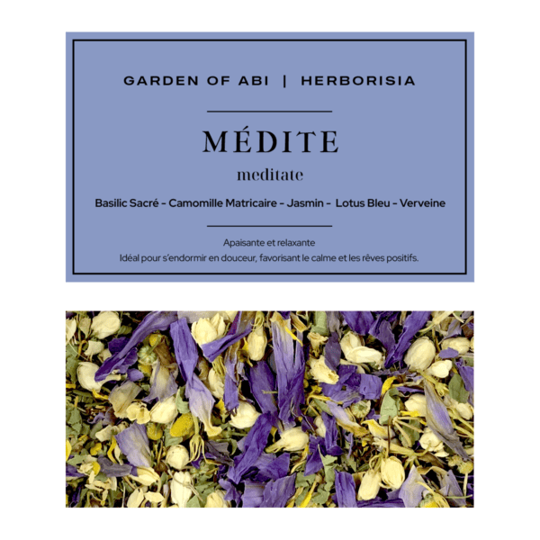 Infusion MÉDITE - Sommeil - Garden Of Abi & Herborisia Infusion MÉDITE - Sommeil - Garden Of Abi & Herborisia