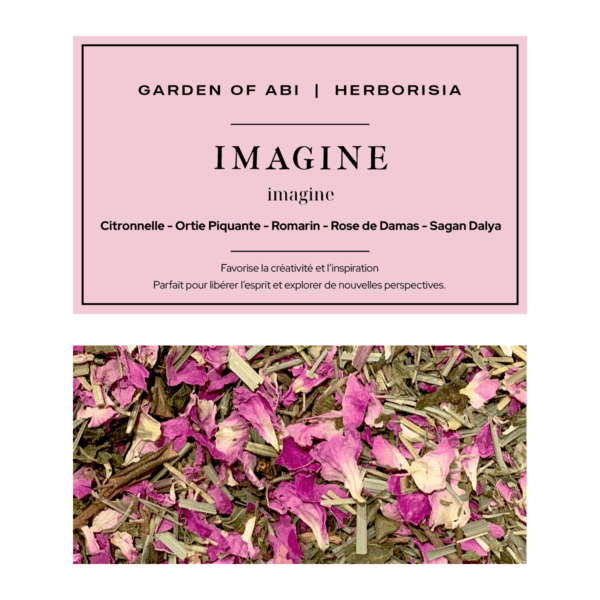 Infusion IMAGINE - Créativité et Inspiration - Garden Of Abi & Herborisia Infusion IMAGINE - Créativité et Inspiration - Garden Of Abi & Herborisia