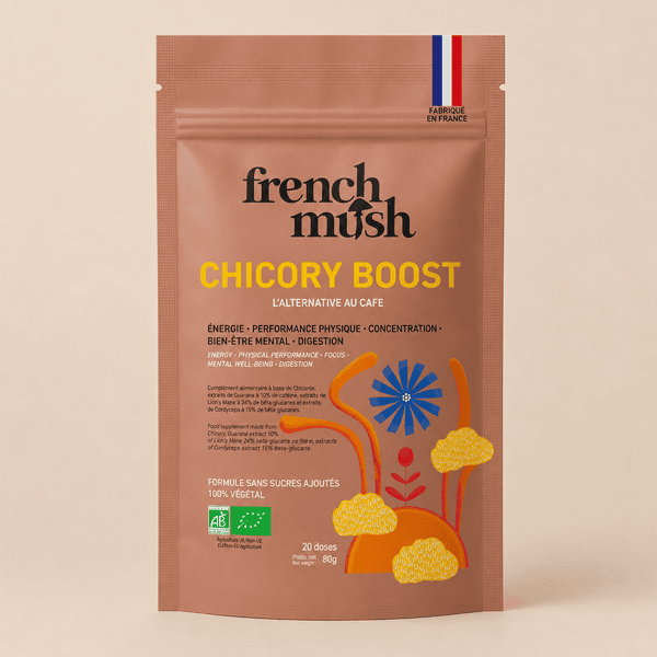 Boisson BOOST Chicorée - Alternative au café à base de Champignons BIO French Mush - Poudre Boisson BOOST Chicorée - Alternative au café à base de Champignons BIO French Mush - Poudre