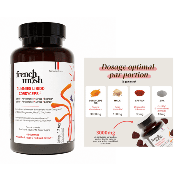 Gummies LIBIDO - A base de Cordyceps BIO French Mush | Performance & Energie Gummies LIBIDO - A base de Cordyceps BIO French Mush | Performance & Energie