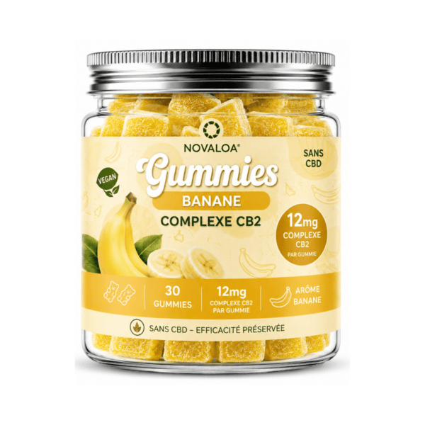 Gummies Banane | Complexe CB2 - 12mg CB2 - Sans CBD - 90 grammes Gummies Banane | Complexe CB2 - 12mg CB2 - Sans CBD - 90 grammes