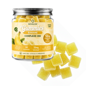 Gummies Banane | Complexe CB2 - 12mg CB2 - Sans CBD - 90 grammes
