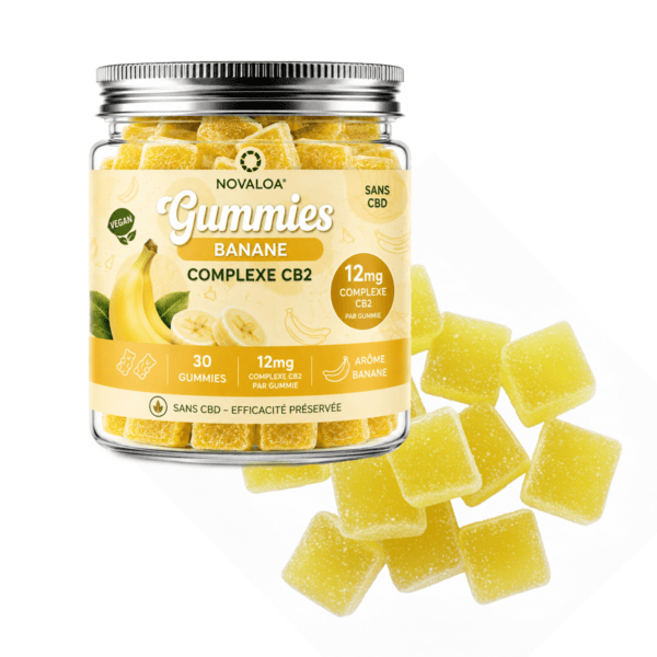 Gummies Banane | Complexe CB2 - 12mg CB2 - Sans CBD - 90 grammes Gummies Banane | Complexe CB2 - 12mg CB2 - Sans CBD - 90 grammes