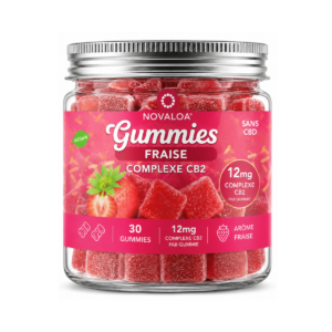 Gummies Fraise | Complexe CB2 - 12mg CB2 - Sans CBD - 90 grammes Gummies Fraise | Complexe CB2 - 12mg CB2 - Sans CBD - 90 grammes