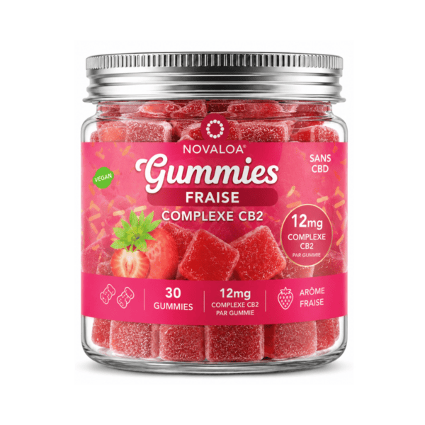 Gummies Fraise | Complexe CB2 - 12mg CB2 - Sans CBD - 90 grammes Gummies Fraise | Complexe CB2 - 12mg CB2 - Sans CBD - 90 grammes