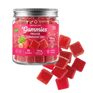 Gummies Fraise | Complexe CB2 - 12mg CB2 - Sans CBD - 90 grammes